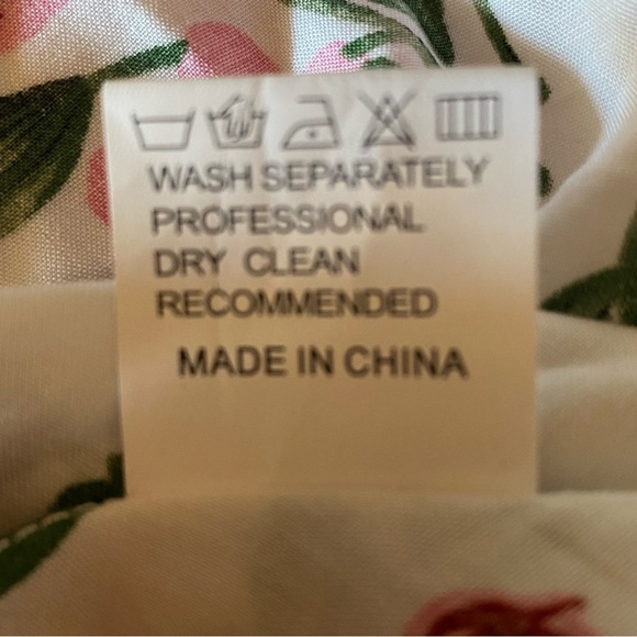 BEACH PARTY floral maxi dress smocked stretchy waist tassel strings size XXL - Picture 14 of 16